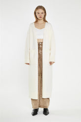 Cream Longline-Cardigan